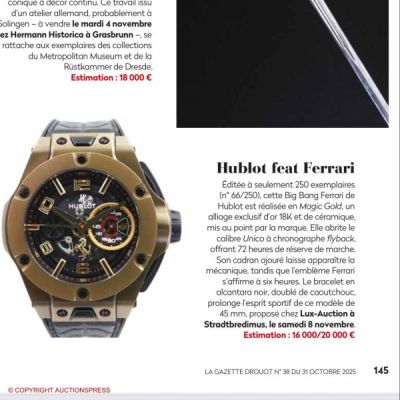 Gazette Drouot 01.11.2025