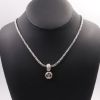 Collier et pendentif or blanc