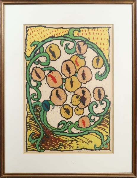 Pierre Alechinsky (1927-)”Labyrinthe d’apparat I”