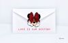 Envelope Minnie, Love is your destiny, Monakoe, printed on Fine Art Paper, Black Frame, 10 copies, Dimension 36 x 57,5cm