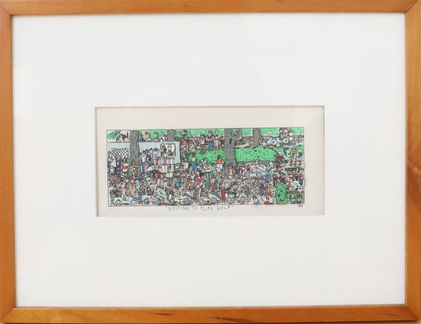 « Waiting to play golf » de James Rizzi (1950-2011)