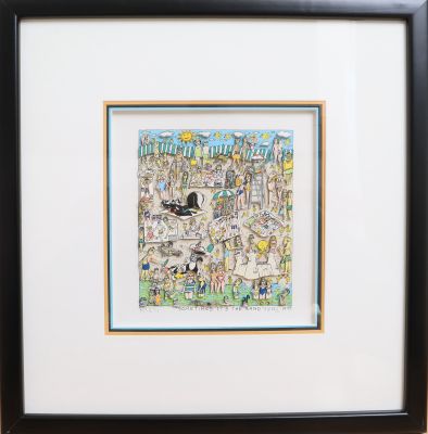 « Sometimes it’s the sand » de James Rizzi (1950-2011)