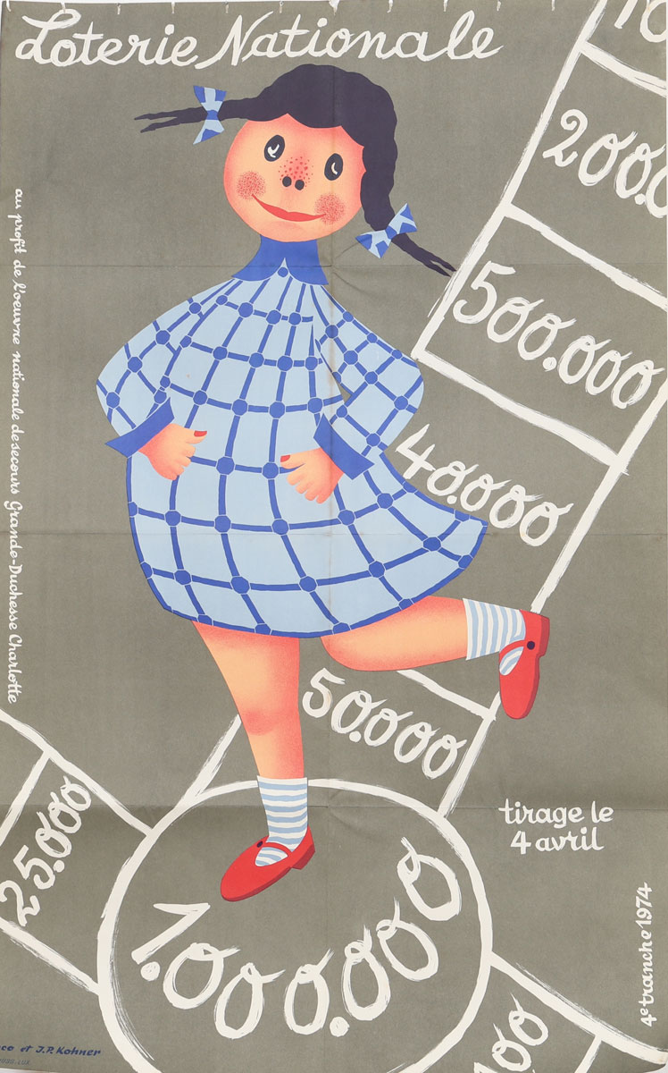 Affiche Loterie Nationale - Luxembourg