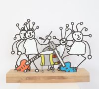 Paul Kostabi (né en 1962) Sprkl Music Metal Sculpture Band 