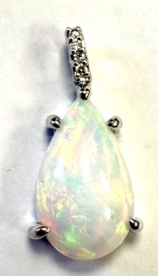 Pendentif Opale Poire