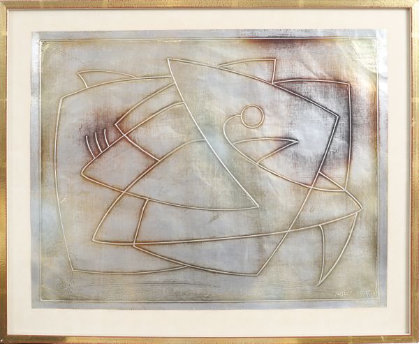 Feuille de métal en relief