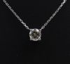 Collier diamant rond 
