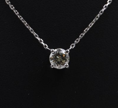 Collier diamant rond 