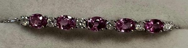 Bracelet saphirs roses