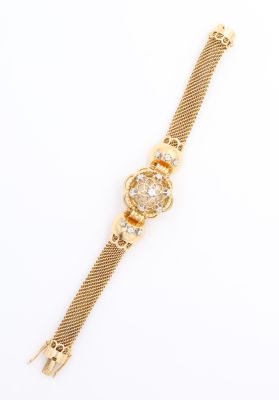 Montre Vintage - Or et diamants 
