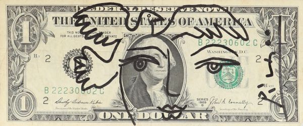 Pablo Picasso (1881-1973) d'après - Billet 1$ américain