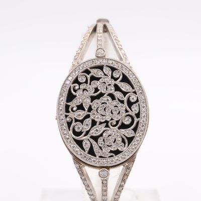 Bracelet vintage Or blanc et diamants