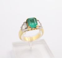 Bague Emeraude rectangulaire