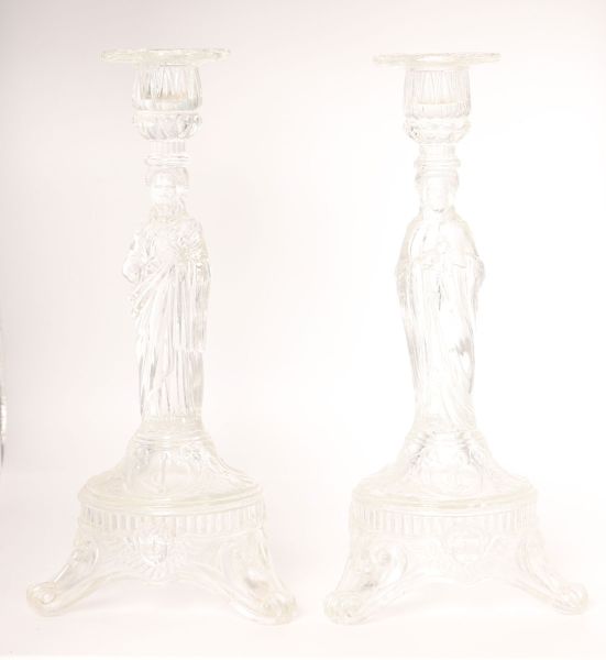Paire de chandelier en verre