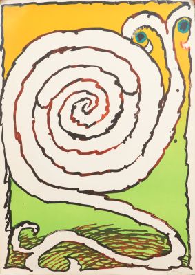 Pierre Alechinsky (1927-)”Labyrinthe d’apparat II“