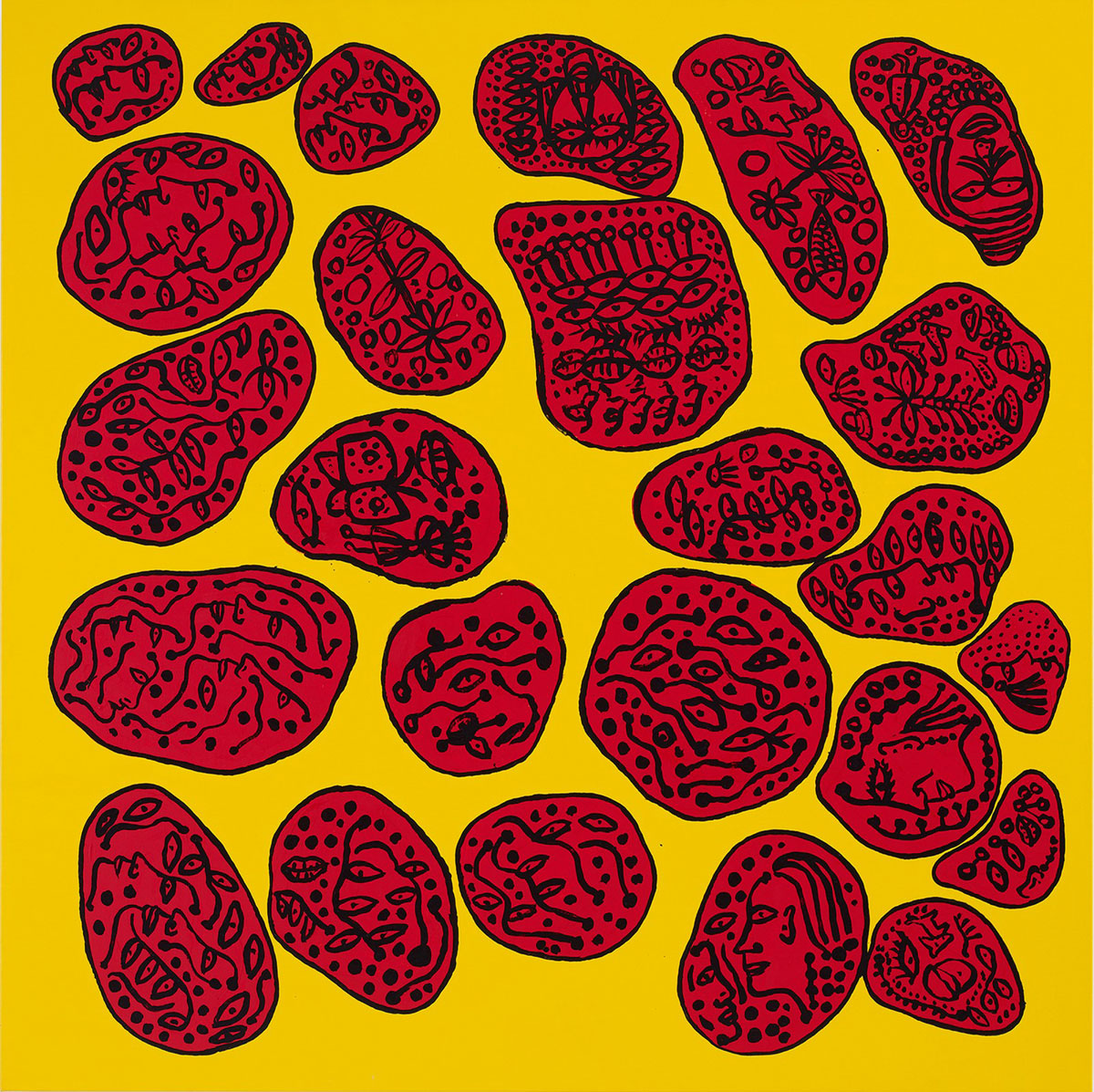 Polka Dots Woman , Print, d'après Yayoi Kuzama, Épreuve en couleur signée sur papier Arches dans la planche, et cachet de l’éditeur numéroté sur 150, encadré avec certificat de l’éditeur, Dimensions 28x38 cm