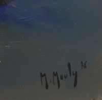 Marcel Mouly (1918 - 2008) ”Barques à la nuit“