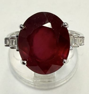 Bague de style Art Déco - Rubis