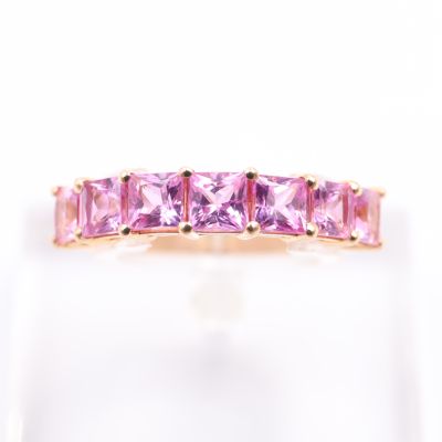 Demi-alliance en or rose 18K