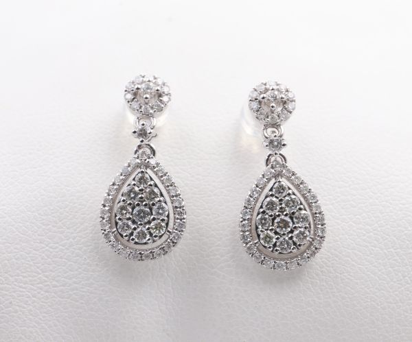 Paire de pendants d'oreilles poire 
