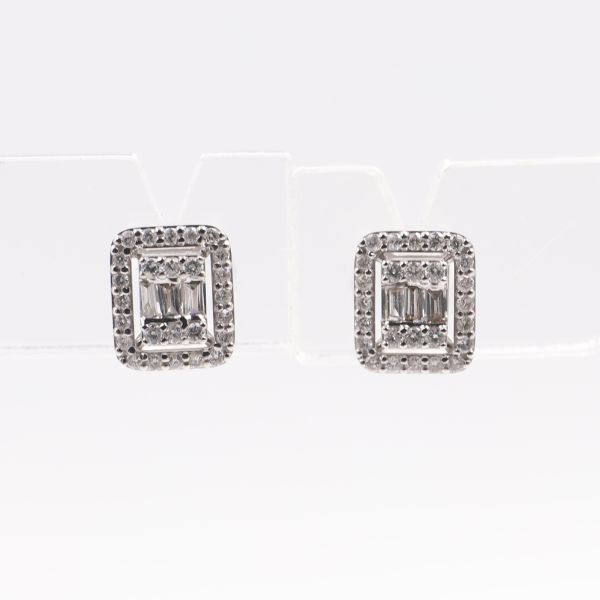 Paire de boutons d'oreilles diamants