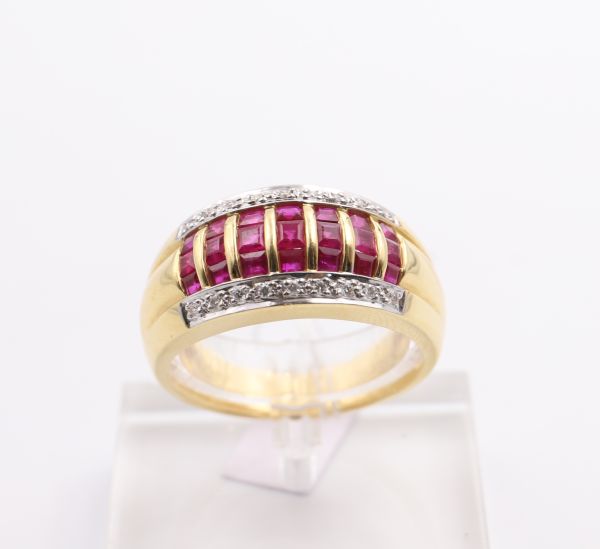 Bague Jonc Rubis