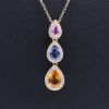 Collier chute de saphirs