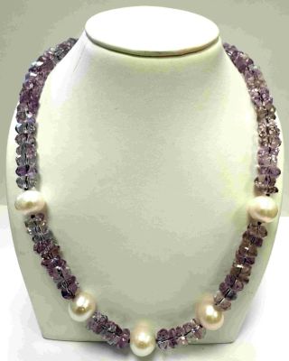 Collier Améthystes et Perles