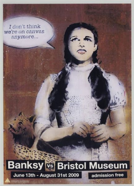 Banksy vs Bristol Museum, Woman with basket, 2009