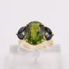 Bague cocktail - Tourmaline saphirs et diamants