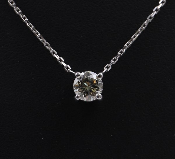 Collier diamant rond 