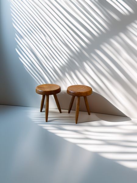 Tabourets dans le goût de Charlotte Perriand (1903-1999)