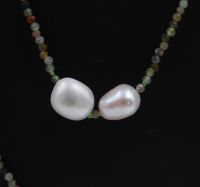 Sautoir Agates et Perles