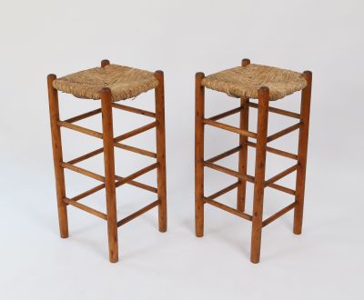 Paire de tabourets de Charlotte Perriand (1903-1999)