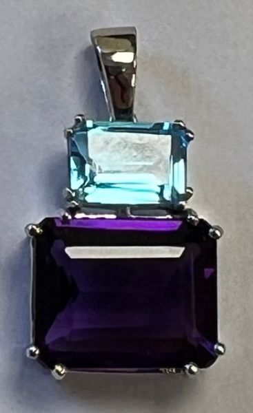 Pendentif Améthyste et Topaze