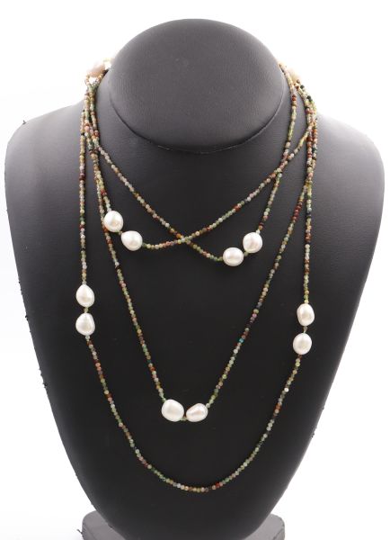 Sautoir Agates et Perles