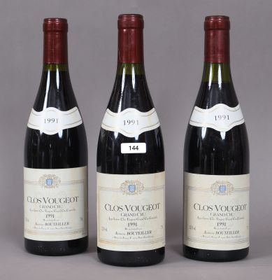 Clos de Vougeot Grand cru 1991 (x3)  - Réf 1