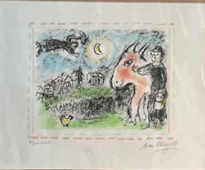 Marc Chagall (1887-1985) « Village à l’âne rouge »