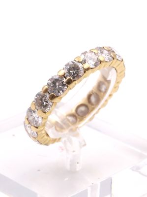 Alliance américaine or jaune 18 carats et diamants