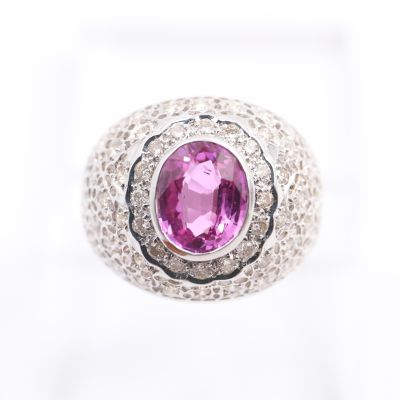 Bague Boule en or blanc 18K