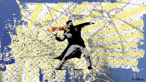 Potter, BrainRoy in the spirit of Banksy, Finishing acrylic glass print, framed in American box, Dimension 80 x 100 cm, edited in 6 copies with certificates