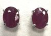 Paire de boutons d'oreilles Rubis
