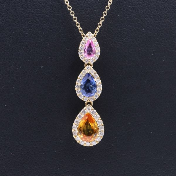 Collier chute de saphirs