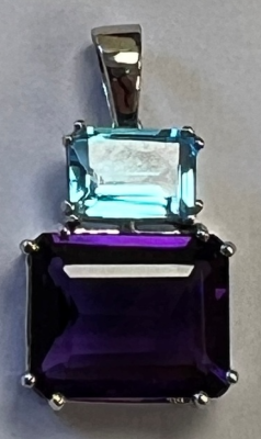 Pendentif Améthyste et Topaze