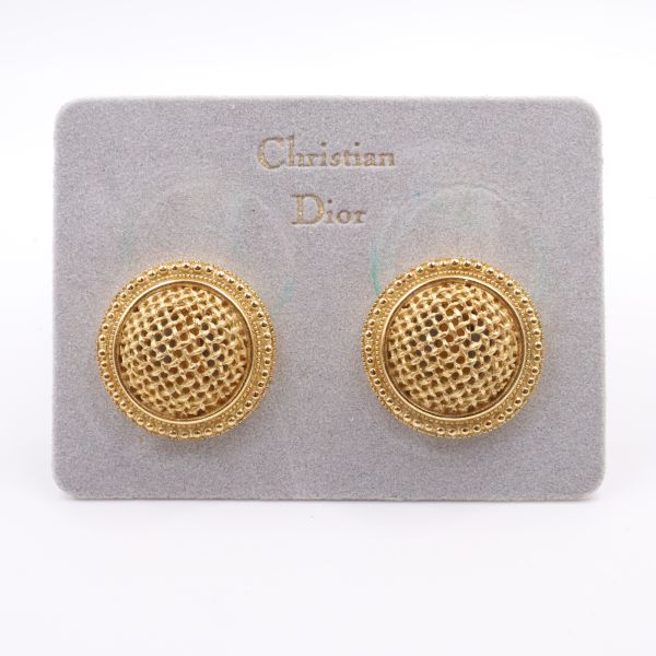 Boucles d’oreilles rondes Christian DIOR