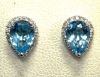 Paire de boutons d'oreilles Topazes
