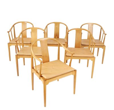 Hans Wegner (1914-2007) Set de six chaises 