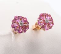 Paire de boutons d'oreilles fleurs 