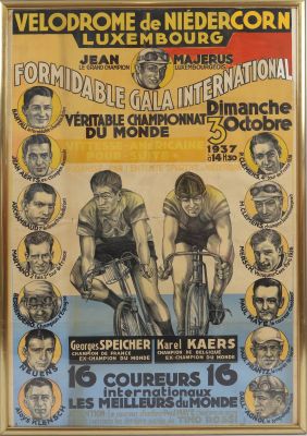 Très rare Affiche ancienne Gala de 1937 à Niedercorn