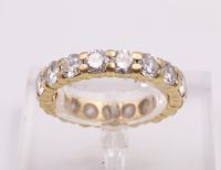 Alliance américaine or jaune 18 carats et diamants